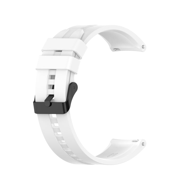 For Huawei Watch GT 2 46mm Silicone Replacement Wrist Strap Watchband, with Black Buckle, with Silver Buckle