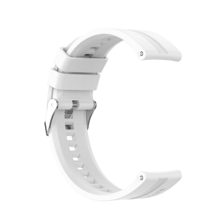 For Huawei Watch GT 2 46mm Silicone Replacement Wrist Strap Watchband, with Black Buckle, with Silver Buckle