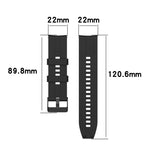 For Huawei Watch GT 2 46mm Silicone Replacement Wrist Strap Watchband, with Black Buckle, with Silver Buckle