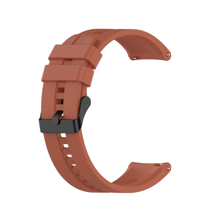 For Huawei Watch GT 2 46mm Silicone Replacement Wrist Strap Watchband, with Black Buckle, with Silver Buckle