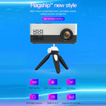 جهاز عرض LED منزلي صغير J15 بدقة 1920x1080P مع حامل ثلاثي القوائم، دعم AV / HDMI x 1 / USB x 1 / TF x 1، قابس الاتحاد الأوروبي، قابس الولايات المتحدة، قابس المملكة المتحدة، قابس أستراليا
