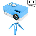 جهاز عرض LED منزلي صغير J15 بدقة 1920x1080P مع حامل ثلاثي القوائم، دعم AV / HDMI x 1 / USB x 1 / TF x 1، قابس الاتحاد الأوروبي، قابس الولايات المتحدة، قابس المملكة المتحدة، قابس أستراليا