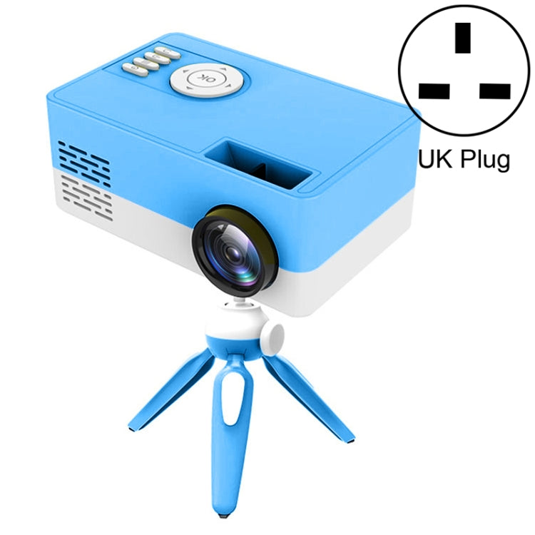 جهاز عرض LED منزلي صغير J15 بدقة 1920x1080P مع حامل ثلاثي القوائم، دعم AV / HDMI x 1 / USB x 1 / TF x 1، قابس الاتحاد الأوروبي، قابس الولايات المتحدة، قابس المملكة المتحدة، قابس أستراليا