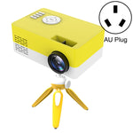 جهاز عرض LED منزلي صغير J15 بدقة 1920x1080P مع حامل ثلاثي القوائم، دعم AV / HDMI x 1 / USB x 1 / TF x 1، قابس الاتحاد الأوروبي، قابس الولايات المتحدة، قابس المملكة المتحدة، قابس أستراليا