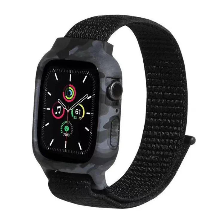 أشرطة ساعة بديلة من النايلون لساعات Apple Watch Series 6 & SE & 5 & 4 مقاس 40مم / 3 & 2 & 1 مقاس 38مم، لساعات Apple Watch Series 7 مقاس 41مم / 6 & SE & 5 & 4 مقاس 40مم / 3 & 2 & 1 مقاس 38مم