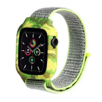 أشرطة ساعة بديلة من النايلون لساعات Apple Watch Series 6 & SE & 5 & 4 مقاس 40مم / 3 & 2 & 1 مقاس 38مم، لساعات Apple Watch Series 7 مقاس 41مم / 6 & SE & 5 & 4 مقاس 40مم / 3 & 2 & 1 مقاس 38مم