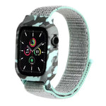 أشرطة ساعة بديلة من النايلون لساعات Apple Watch Series 6 & SE & 5 & 4 مقاس 40مم / 3 & 2 & 1 مقاس 38مم، لساعات Apple Watch Series 7 مقاس 41مم / 6 & SE & 5 & 4 مقاس 40مم / 3 & 2 & 1 مقاس 38مم