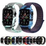أشرطة ساعة بديلة من النايلون لساعات Apple Watch Series 6 & SE & 5 & 4 مقاس 40مم / 3 & 2 & 1 مقاس 38مم، لساعات Apple Watch Series 7 مقاس 41مم / 6 & SE & 5 & 4 مقاس 40مم / 3 & 2 & 1 مقاس 38مم