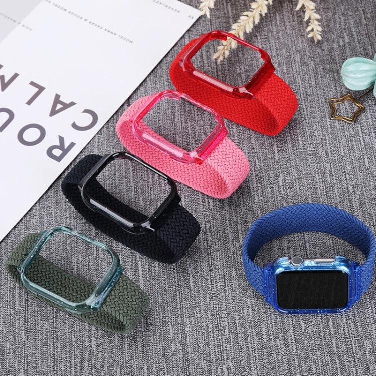 أشرطة ساعة بديلة منسوجة مع إطار لساعات Apple Watch Series 6 & SE & 5 & 4 مقاس 44مم / 3 & 2 & 1 مقاس 42مم، 128مم، 135مم، 140مم، 145مم، 150مم، 155مم، 160مم، 165مم
