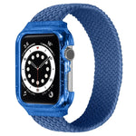 أشرطة ساعة بديلة منسوجة مع إطار لساعات Apple Watch Series 6 & SE & 5 & 4 مقاس 44مم / 3 & 2 & 1 مقاس 42مم، 128مم، 135مم، 140مم، 145مم، 150مم، 155مم، 160مم، 165مم