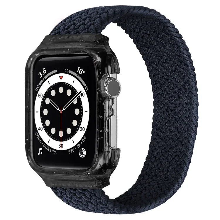 أشرطة ساعة بديلة منسوجة مع إطار لساعات Apple Watch Series 6 & SE & 5 & 4 مقاس 44مم / 3 & 2 & 1 مقاس 42مم، 128مم، 135مم، 140مم، 145مم، 150مم، 155مم، 160مم، 165مم