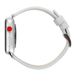 سوار ساعة من الجلد الطبيعي المطفأ لساعات Apple Watch Series 6 & SE & 5 & 4 مقاس 40مم / 3 & 2 & 1 مقاس 38مم، لساعات Apple Watch Series 7 مقاس 41مم / 6 & SE & 5 & 4 مقاس 40مم / 3 & 2 & 1 مقاس 38مم