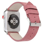 سوار ساعة من الجلد الطبيعي المطفأ لساعات Apple Watch Series 6 & SE & 5 & 4 مقاس 40مم / 3 & 2 & 1 مقاس 38مم، لساعات Apple Watch Series 7 مقاس 41مم / 6 & SE & 5 & 4 مقاس 40مم / 3 & 2 & 1 مقاس 38مم