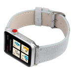 سوار ساعة من الجلد الطبيعي غير اللامع لسلسلة Apple Watch 6 و SE و 5 و 4 مقاس 44 مم / 3 و 2 و 1 مقاس 42 مم، لسلسلة Apple Watch 7 مقاس 45 مم / 6 و SE و 5 و 4 مقاس 44 مم / 3 و 2 و 1 مقاس 42 مم