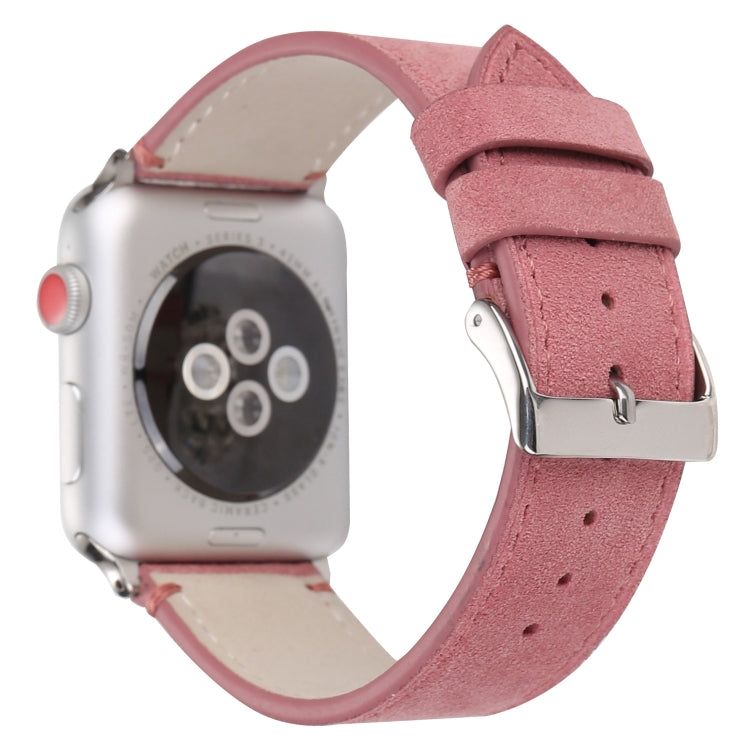 سوار ساعة من الجلد الطبيعي غير اللامع لسلسلة Apple Watch 6 و SE و 5 و 4 مقاس 44 مم / 3 و 2 و 1 مقاس 42 مم، لسلسلة Apple Watch 7 مقاس 45 مم / 6 و SE و 5 و 4 مقاس 44 مم / 3 و 2 و 1 مقاس 42 مم