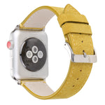 سوار ساعة من الجلد الطبيعي غير اللامع لسلسلة Apple Watch 6 و SE و 5 و 4 مقاس 44 مم / 3 و 2 و 1 مقاس 42 مم، لسلسلة Apple Watch 7 مقاس 45 مم / 6 و SE و 5 و 4 مقاس 44 مم / 3 و 2 و 1 مقاس 42 مم