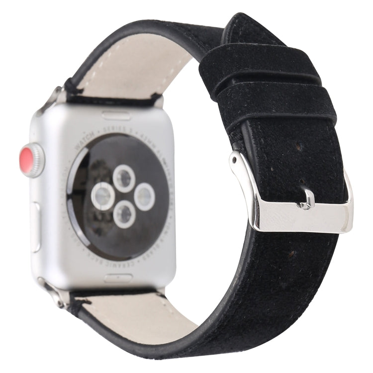 سوار ساعة من الجلد الطبيعي غير اللامع لسلسلة Apple Watch 6 و SE و 5 و 4 مقاس 44 مم / 3 و 2 و 1 مقاس 42 مم، لسلسلة Apple Watch 7 مقاس 45 مم / 6 و SE و 5 و 4 مقاس 44 مم / 3 و 2 و 1 مقاس 42 مم