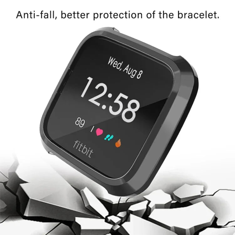 غطاء حماية مطلي كامل من TPU لساعة Fitbit Versa Lite الذكية