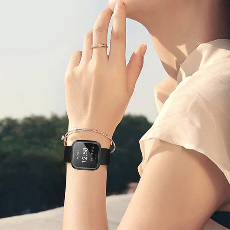 غطاء حماية مطلي كامل من TPU لساعة Fitbit Versa Lite الذكية
