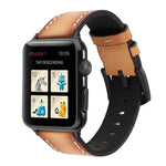 سوار ساعة من جلد البقر الطبيعي بطبقة رأسية عتيقة لسلسلة Apple Watch 6 و SE و 5 و 4 مقاس 44 مم / 3 و 2 و 1 مقاس 42 مم، لسلسلة Apple Watch 7 مقاس 45 مم / 6 و SE و 5 و 4 مقاس 44 مم / 3 و 2 و 1 مقاس 42 مم
