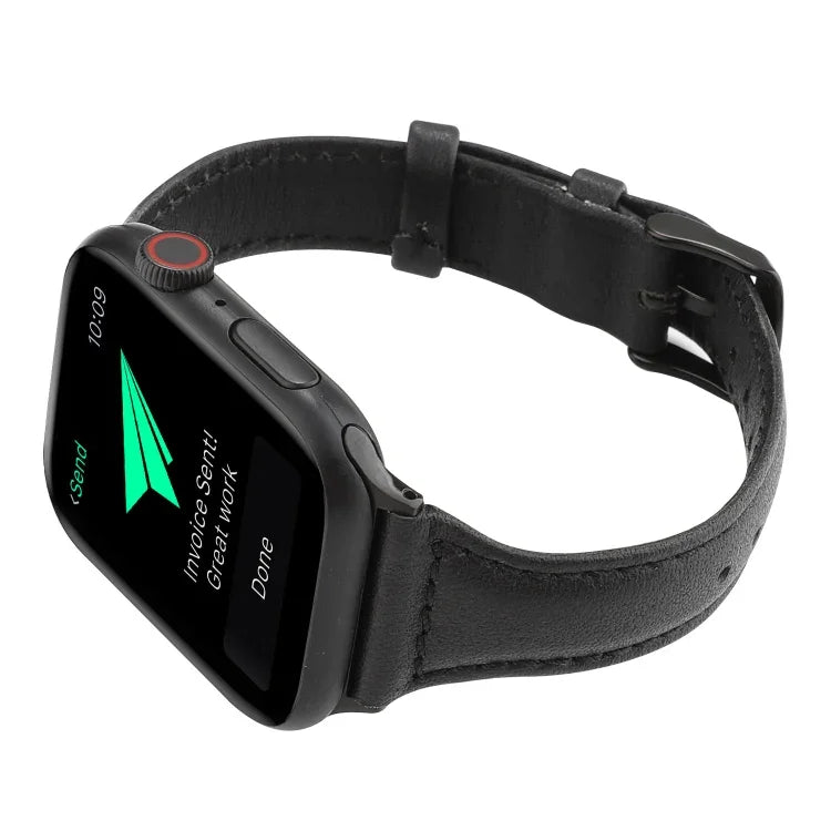 Crazy Horse Texture Genuine Leather Strap, For Apple Watch Series 7 41mm / 6 & SE & 5 & 4 40mm / 3 & 2 & 1 38mm, For Apple Watch Series 8&7 41mm / SE 2&6&SE&5&4 40mm / 3&2&1 38mm                                                                          ...