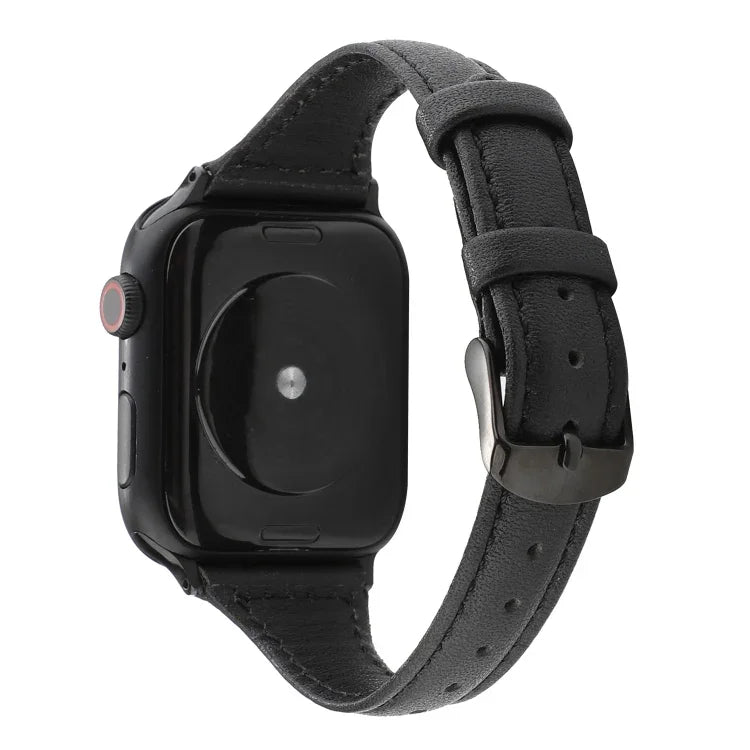 سوار جلد طبيعي بنقشة حصان مجنون، لسلسلة Apple Watch 7 مقاس 41مم / 6 وSE و5 و4 مقاس 40مم / 3 و2 و1 مقاس 38مم، لسلسلة Apple Watch 8 و7 مقاس 41مم / SE 2 و6 وSE و5 و4 مقاس 40مم / 3 و2 و1 مقاس 38مم