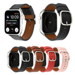 سوار جلد طبيعي بنمط إبزيم عصري، لسلسلة Apple Watch 7 مقاس 41مم / 6 وSE و5 و4 مقاس 40مم / 3 و2 و1 مقاس 38مم، لسلسلة Apple Watch 7 مقاس 45مم / 6 وSE و5 و4 مقاس 44مم / 3 و2 و1 مقاس 42مم