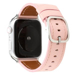 سوار جلد طبيعي بنمط إبزيم عصري، لسلسلة Apple Watch 7 مقاس 41مم / 6 وSE و5 و4 مقاس 40مم / 3 و2 و1 مقاس 38مم، لسلسلة Apple Watch 7 مقاس 45مم / 6 وSE و5 و4 مقاس 44مم / 3 و2 و1 مقاس 42مم