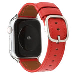 سوار جلد طبيعي بنمط إبزيم عصري، لسلسلة Apple Watch 7 مقاس 41مم / 6 وSE و5 و4 مقاس 40مم / 3 و2 و1 مقاس 38مم، لسلسلة Apple Watch 7 مقاس 45مم / 6 وSE و5 و4 مقاس 44مم / 3 و2 و1 مقاس 42مم
