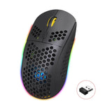فأرة ألعاب لاسلكية HXSJ T90 بإضاءة RGB وثلاثة أوضاع