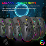 فأرة ألعاب لاسلكية HXSJ T90 بإضاءة RGB وثلاثة أوضاع