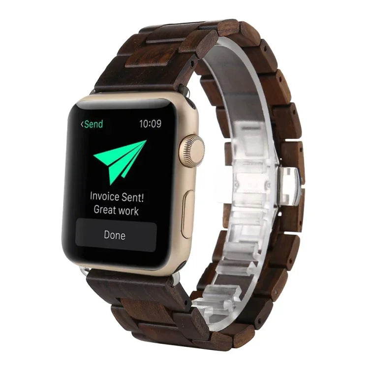 سوار معصم بديل من الخشب، لسلسلة Apple Watch 7 مقاس 41 مم / و 6 و SE و 5 و 4 مقاس 40 مم، لسلسلة Apple Watch 7 مقاس 45 مم / و 6 و SE و 5 و 4 مقاس 44 مم