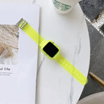 سوار ساعة شفاف من TPU بألوان حلوى لسلسلة Apple Watch 6 و SE و 5 و 4 مقاس 40 مم، لسلسلة Apple Watch 7 مقاس 41 مم / و 6 و SE و 5 و 4 مقاس 40 مم