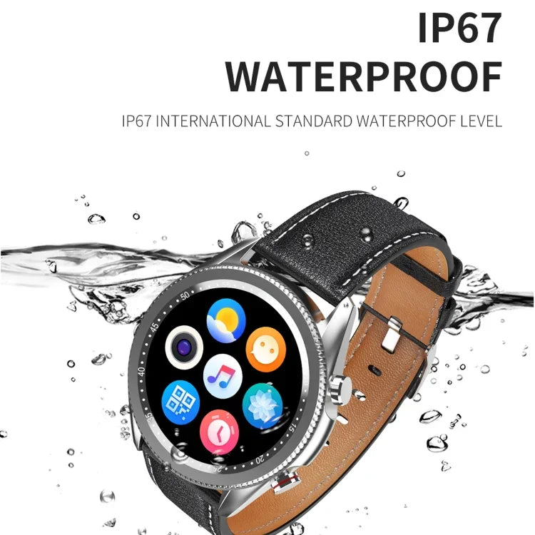 ساعة ذكية M98 بشاشة ملونة IPS بحجم 1.28 بوصة ومقاومة للماء بمعيار IP67، تدعم مراقبة النوم / مراقبة معدل ضربات القلب / مكالمات بلوتوث، الطراز: سوار فولاذي، سوار فولاذي (أسود)، سوار فولاذي (فضي)