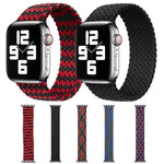 أساور ساعة بديلة من النايلون المضفر بألوان مختلطة بحلقة واحدة لسلسلة Apple Watch 6 و SE و 5 و 4 مقاس 40مم / 3 و 2 و 1 مقاس 38مم، S، M، L