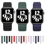 سوار ساعة بسلسلة مغناطيسية من السيليكون لسلسلة Apple Watch 6 و SE و 5 و 4 مقاس 44مم / 3 و 2 و 1 مقاس 42مم، لسلسلة Apple Watch 7 مقاس 45مم / 6 و SE و 5 و 4 مقاس 44مم / 3 و 2 و 1 مقاس 42مم