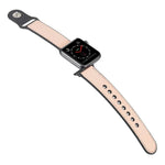 سوار ساعة من جلد TPU ملصوق لسلسلة Apple Watch 6 و SE و 5 و 4 مقاس 40مم / 3 و 2 و 1 مقاس 38مم