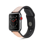 سوار ساعة من جلد TPU ملصوق لسلسلة Apple Watch 6 و SE و 5 و 4 مقاس 40مم / 3 و 2 و 1 مقاس 38مم
