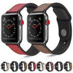 سوار ساعة من جلد TPU ملصوق لسلسلة Apple Watch 6 و SE و 5 و 4 مقاس 40مم / 3 و 2 و 1 مقاس 38مم