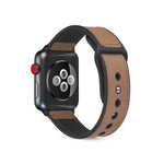 سوار ساعة من جلد TPU ملصوق لسلسلة Apple Watch 6 و SE و 5 و 4 مقاس 44مم / 3 و 2 و 1 مقاس 42مم