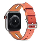 سوار ساعة من جلد عالي الجودة لسلسلة Apple Watch 6 و SE و 5 و 4 بمقاس 40مم / 3 و 2 و 1 بمقاس 38مم