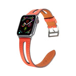 سوار ساعة من جلد عالي الجودة لسلسلة Apple Watch 6 و SE و 5 و 4 بمقاس 40مم / 3 و 2 و 1 بمقاس 38مم