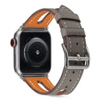 سوار ساعة من جلد عالي الجودة لسلسلة Apple Watch 6 و SE و 5 و 4 بمقاس 40مم / 3 و 2 و 1 بمقاس 38مم