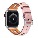 سوار ساعة من جلد عالي الجودة لسلسلة Apple Watch 6 و SE و 5 و 4 بمقاس 40مم / 3 و 2 و 1 بمقاس 38مم