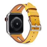 سوار ساعة من جلد عالي الجودة لسلسلة Apple Watch 6 و SE و 5 و 4 بمقاس 40مم / 3 و 2 و 1 بمقاس 38مم