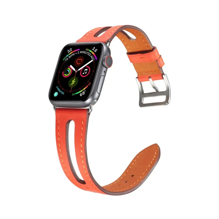 Top-grain Leather Watchband For Apple Watch Series 6 & SE & 5 & 4 44mm / 3 & 2 & 1 42mm