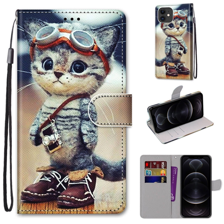 Coloured Drawing Cross Texture Horizontal Flip PU Leather Case with Holder & Card Slots & Wallet & Lanyard, For iPhone 12 / 12 Pro, For iPhone 12 Pro Max