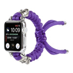سوار ساعة مضفر بحبل مظلة بنقشة جمجمة، لسلسلة Apple Watch Ultra بمقاس 49مم / السلسلة 8 و 7 بمقاس 45مم / SE 2 و 6 و SE و 5 و 4 بمقاس 44مم / 3 و 2 و 1 بمقاس 42مم، لسلسلة Apple Watch 8 و 7 بمقاس 41مم / SE 2 و 6 و SE و 5 و 4 بمقاس 40مم / 3 و 2 و 1 بمقاس 38مم
