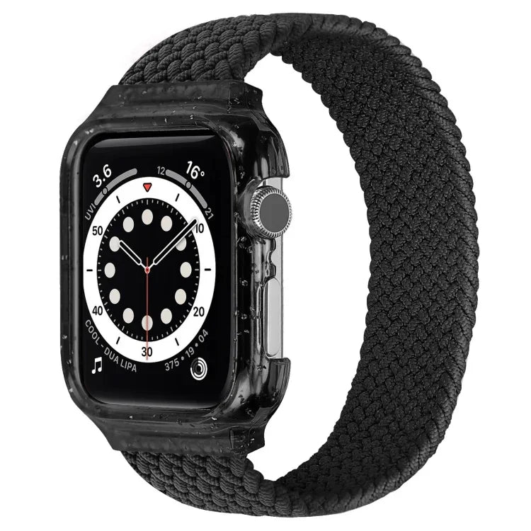 أساور ساعة بديلة منسوجة مع إطار لسلسلة Apple Watch 6 و SE و 5 و 4 بمقاس 40مم / 3 و 2 و 1 بمقاس 38مم، 128مم، 135مم، 140مم، 145مم، 150مم، 155مم
