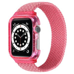 أساور ساعة بديلة منسوجة مع إطار لسلسلة Apple Watch 6 و SE و 5 و 4 بمقاس 40مم / 3 و 2 و 1 بمقاس 38مم، 128مم، 135مم، 140مم، 145مم، 150مم، 155مم
